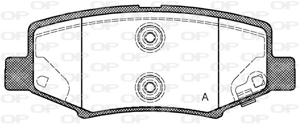 OPEN PARTS Bremžu uzliku kompl., Disku bremzes BPA1264.02